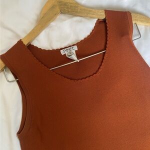 VTG GRAFF BURNT ORANGE KNIT TOP